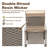Outdoor Recliner Chair, Patio Recliner With Hand-Woven Wicker, Flip Table Push Back, Adjustable Angle, Thickness Cushions, Reclining Lounge Chair For Indoor And Outdoor-1088335029