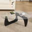 Table basse moderne en verre 16,5 po H avec base en bois massif-1308275976-1280242297