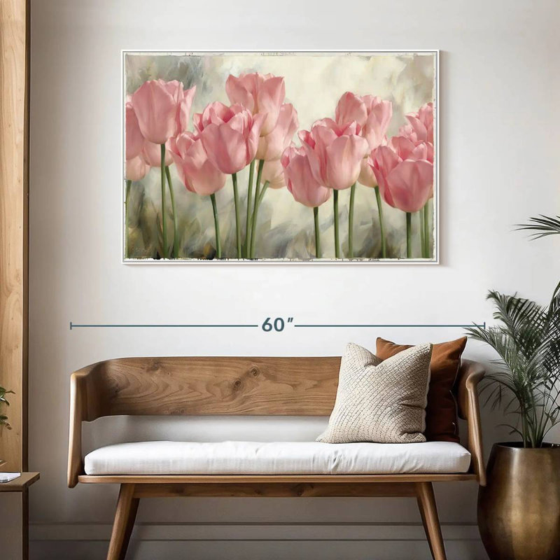 Nature Inspired II, 46 po x 31 po, Cadre flottant blanc