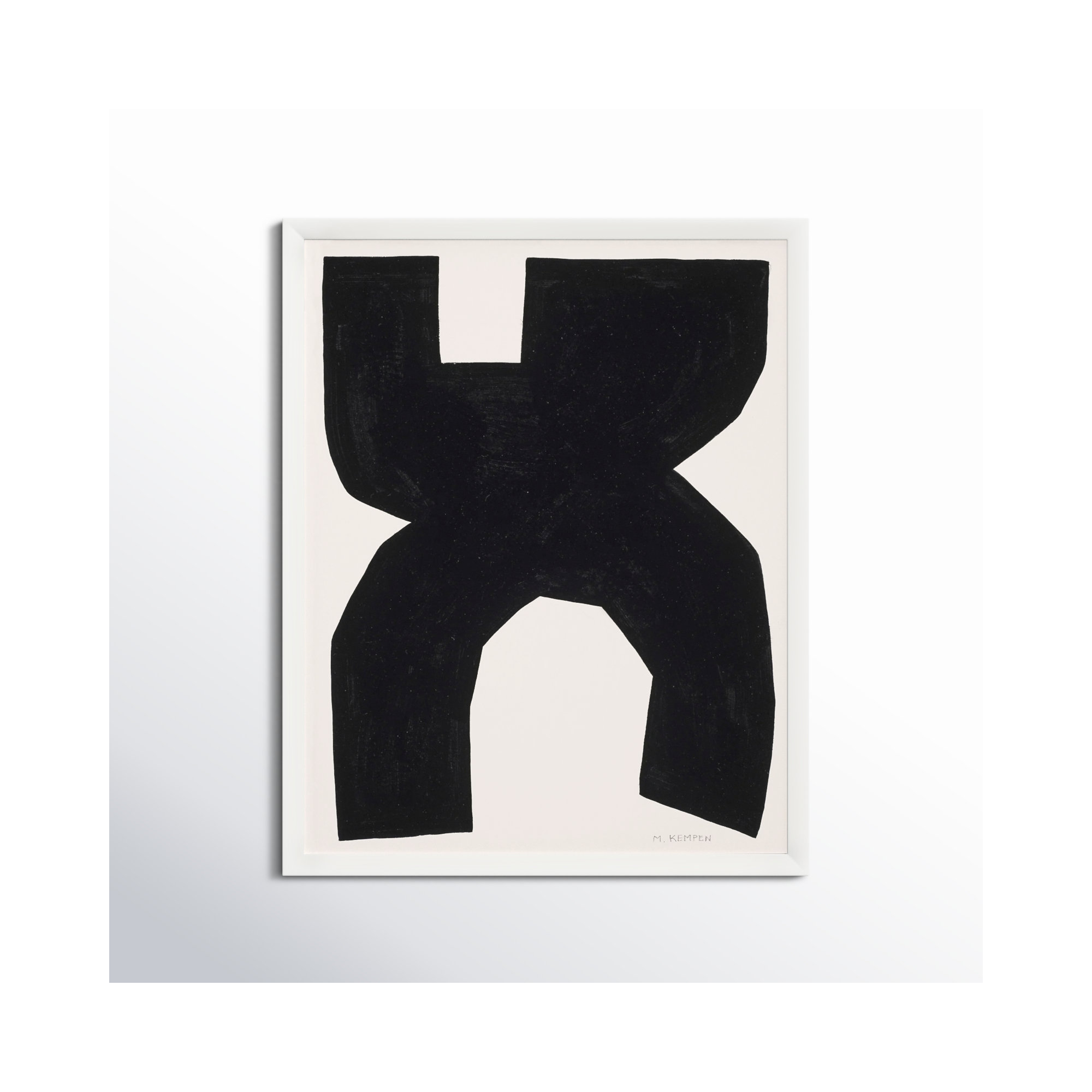 Module On White 1 by Michael Kempen, White, 30" H x 24" W x 1.25" D