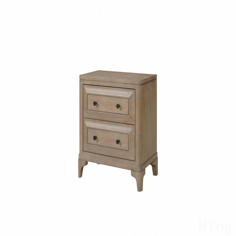 Table de chevet 2 tiroirs avec finition sable