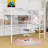 Queen Metal Loft Bed With Desk, Charging Station And LED Lights-1759085818