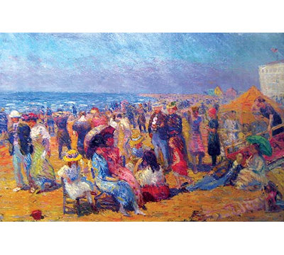 " Crowd at The Beach " Print