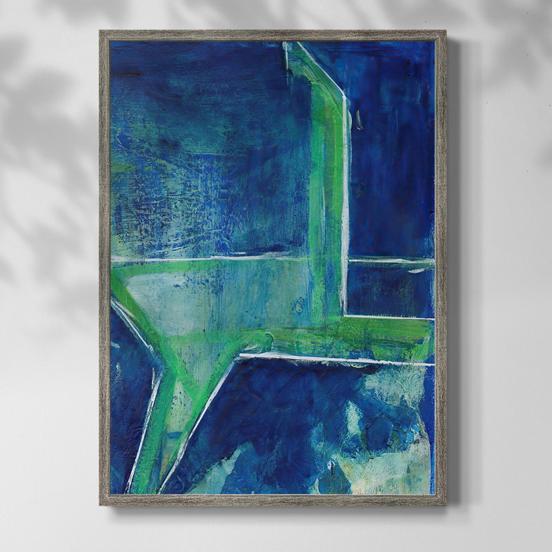 GeometricInCoolVIII Framed Print - Solid Wood, 11" H x 9" W