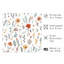 Floral, fleurs sauvages, impression d'art scandinave sans cadre-307026851