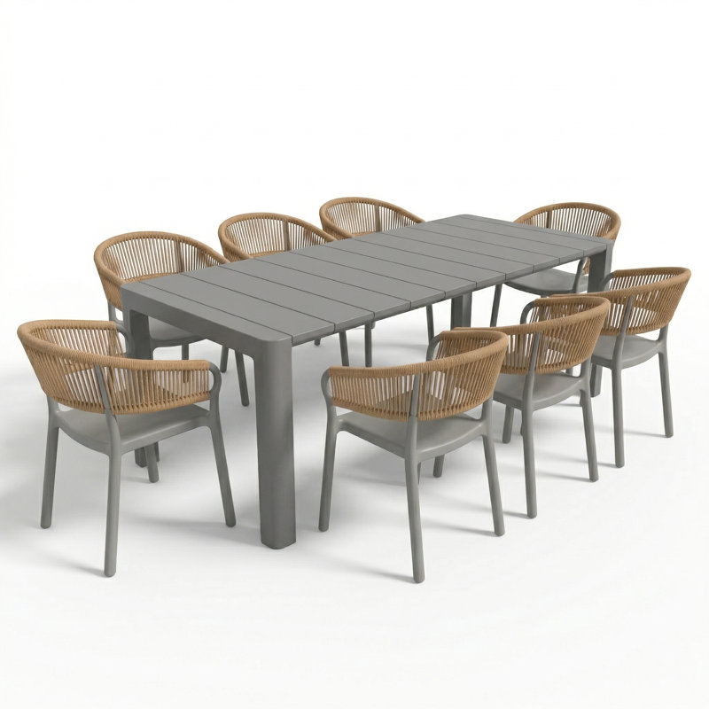Plastic Patio Dining Set Table,
