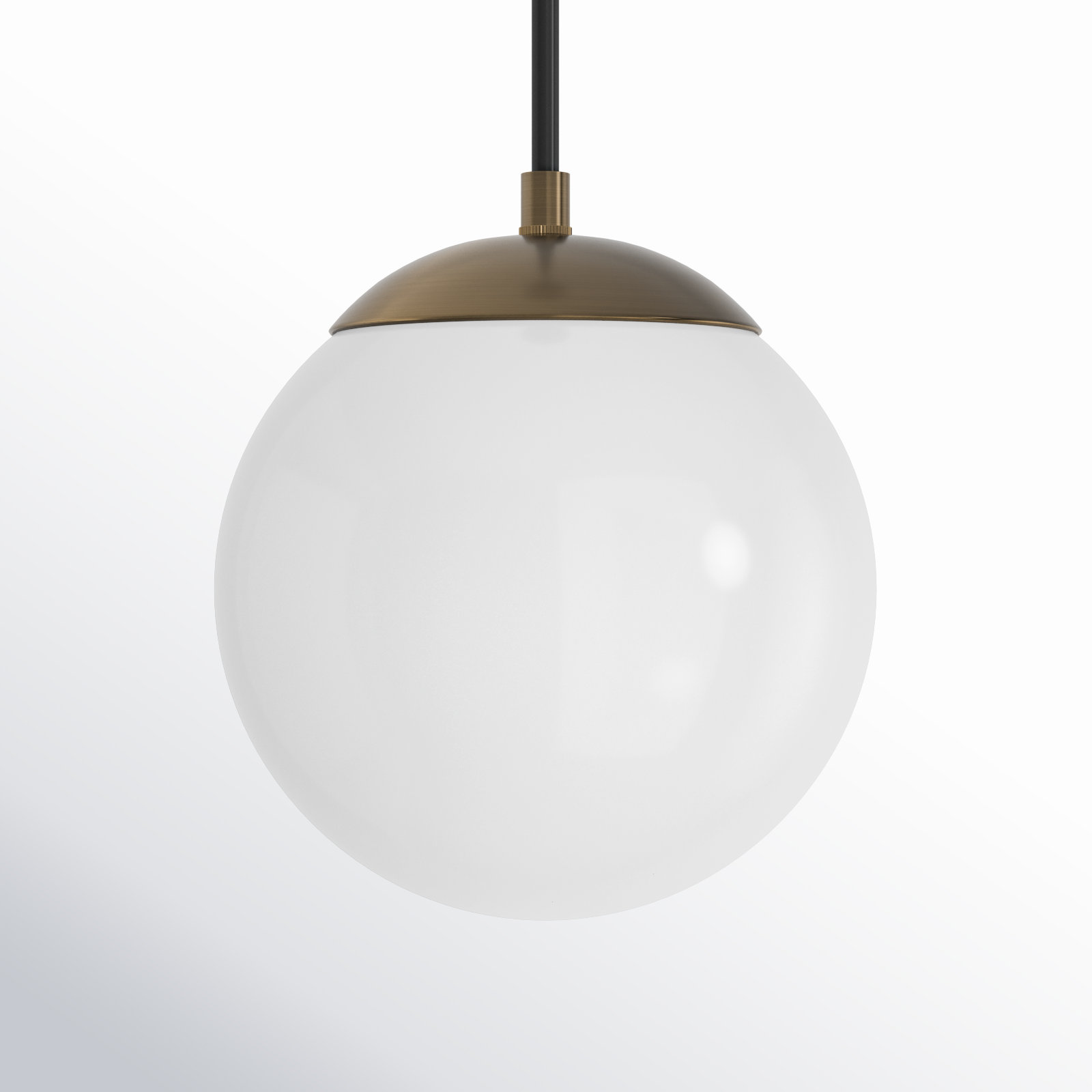 Meri 1-Light Dimmable Integrated LED Single Pendant , 14.75" H x 14" W x 14" D, LED Integrated, Brass