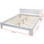 vidaXL Bed Frame Solid Pinewood-43556312-43556315