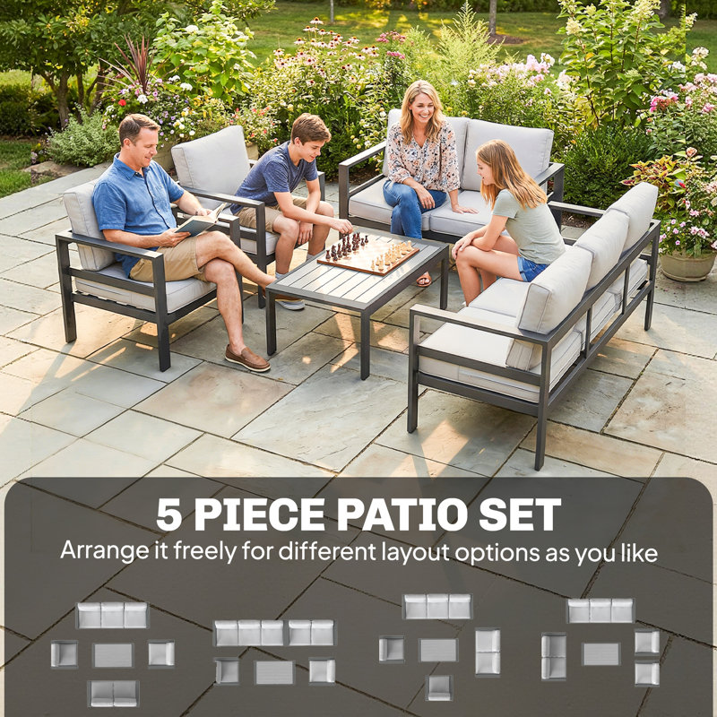 Garden Sofa Set, Dark Grey