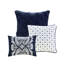 Housse de couette en coton 6 pièces pour lit double / grand avec imprimé décoratif et coussins décoratifs assortis