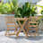 Edil Indoor/Outdoor Acacia Wood Folding Table and 2 Chair Bistro Set