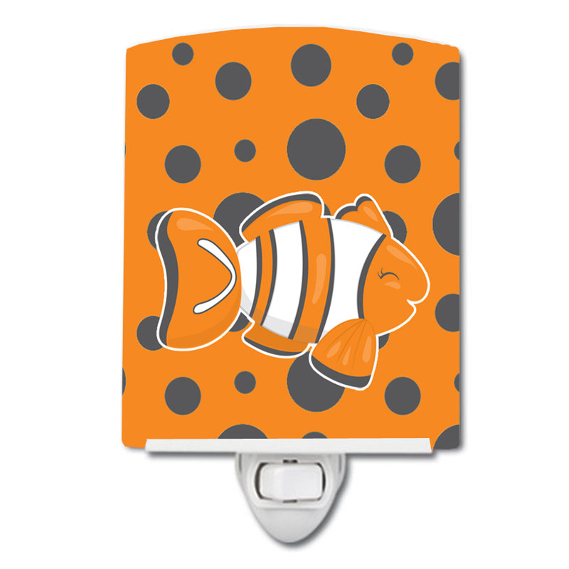 Fish Clown Fish Ceramic Night Light