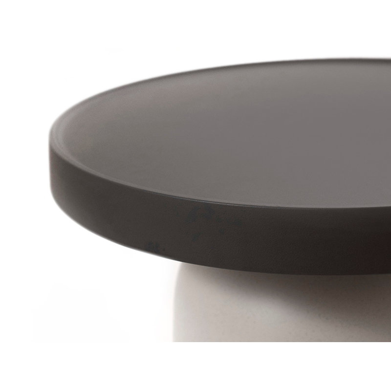 Table d'appoint Thick Top, Brun pâle, Marron foncé, H 19,5 po
