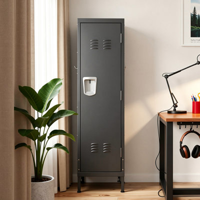 Metal Storage Locker, Lockable Employees Metal Locker with Door for Home, School, Office, Gym