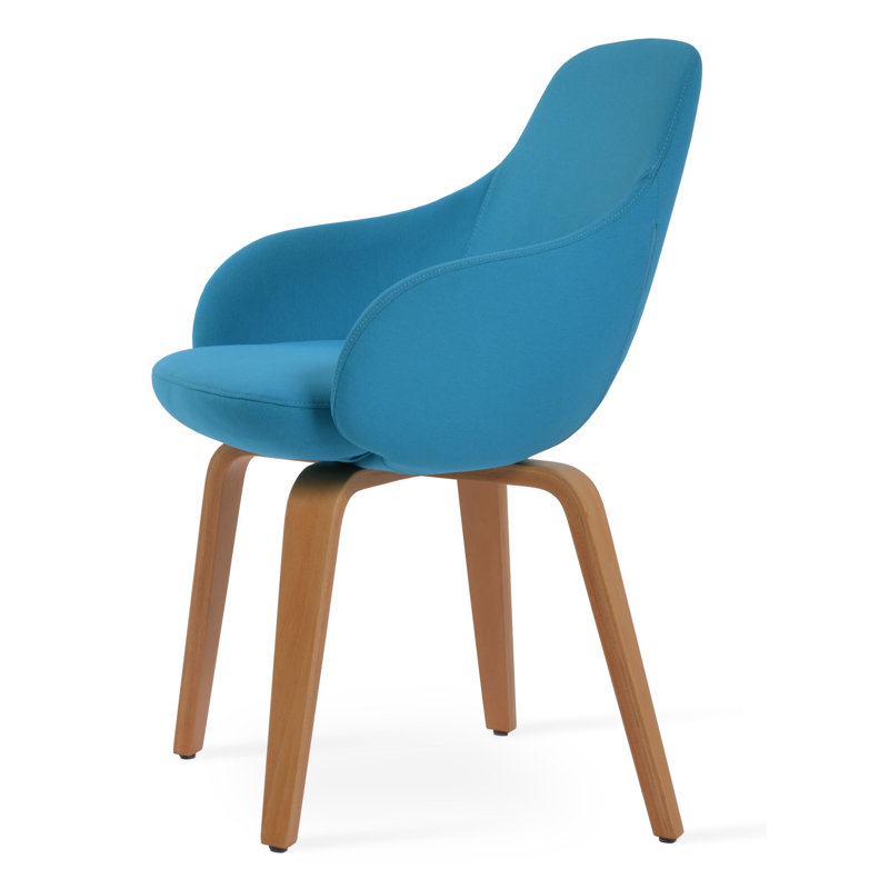 Chaise de salle à manger avec accoudoirs Gazel, Wengé