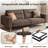 Modern 82" Corduroy Loveseat Sofa Couch for Living Room-1948105946