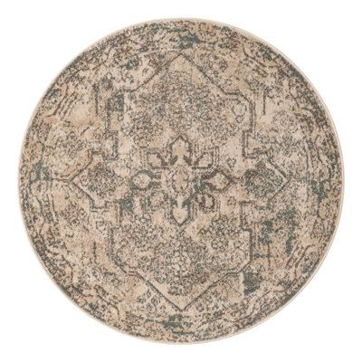 Mosely Orential Cream/Brown Area Rug