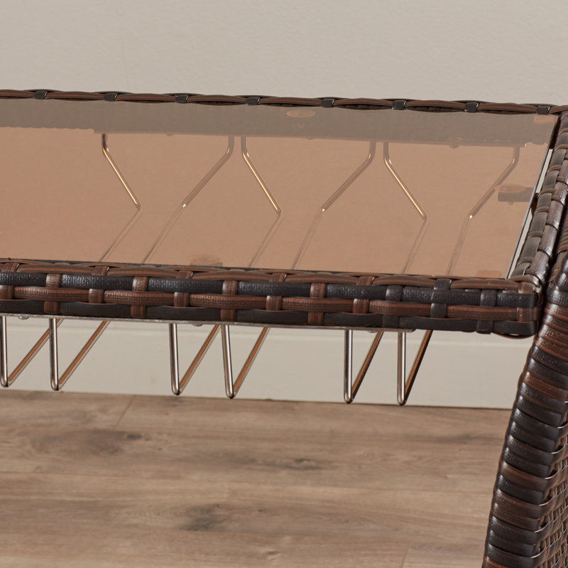 Chariot-bar en aluminium et résine Bratton Heights, Brun multi
