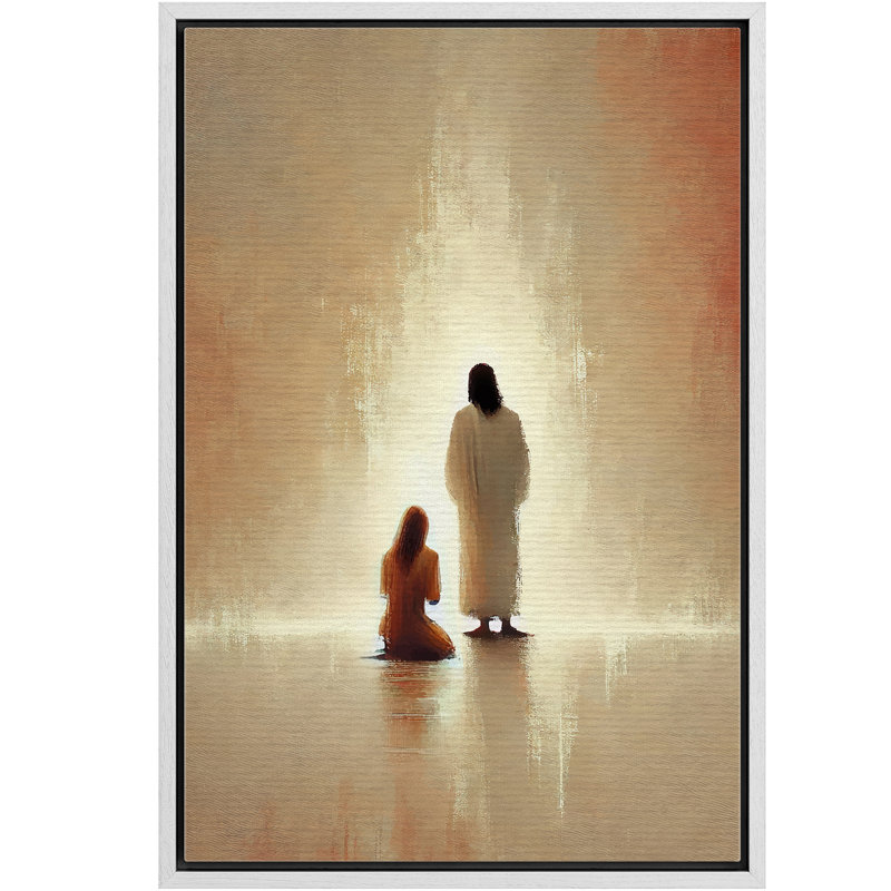Illustration religieuse rétro d'œuvres chrétiennes, Blanc, H 24 po x l 16 po