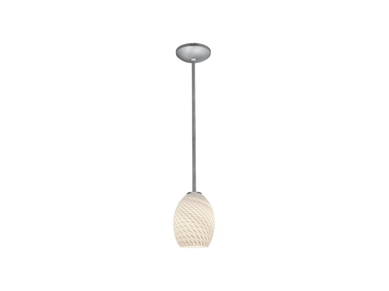 A7C2097EA7FB4758BD18C355FE61E2EC Luminaire suspendu à DEL Norby, Oiseau de feu blanc, Acier brossé