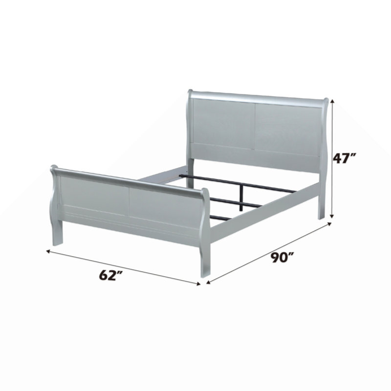 Ensemble de finition Louis Philippe, Gris, Grand lit