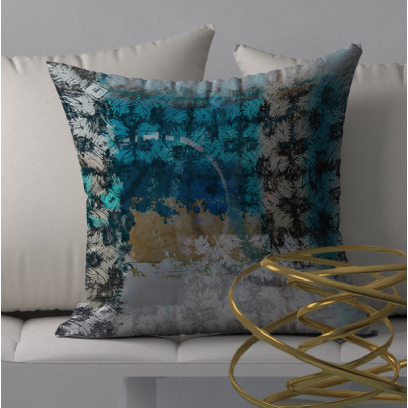 Housse et insert de coussin carré Speed Happy, 20 po x 20 po
