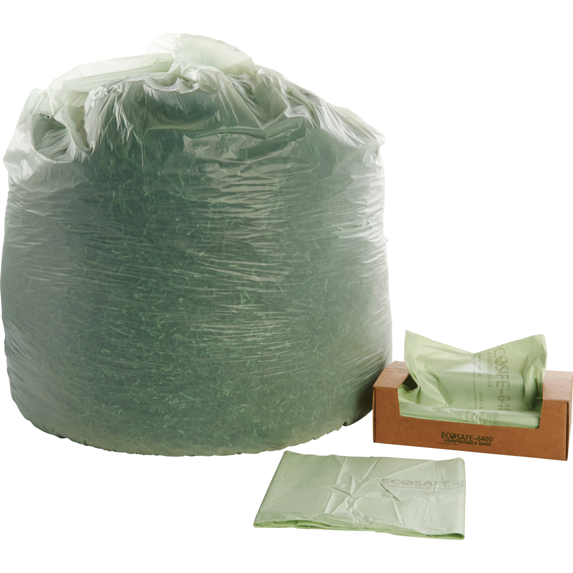 Stout® EcoSafe6400™ Compostable Bags 64 Gallons Plastic Odor Resistant