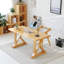 Bureaux rectangulaires en bois massif Burlywood-365137296