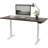 Skyscraper Electric Height Adjustable Standing Desk, Dual Motor and Digital Control with Memory, 72x30, Real Reclaimed Wood Top with Brushed Silver Frame-765077113-765077059