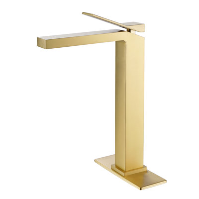 Single Handle Vessel Sink Faucet With Optional Drain Assembly