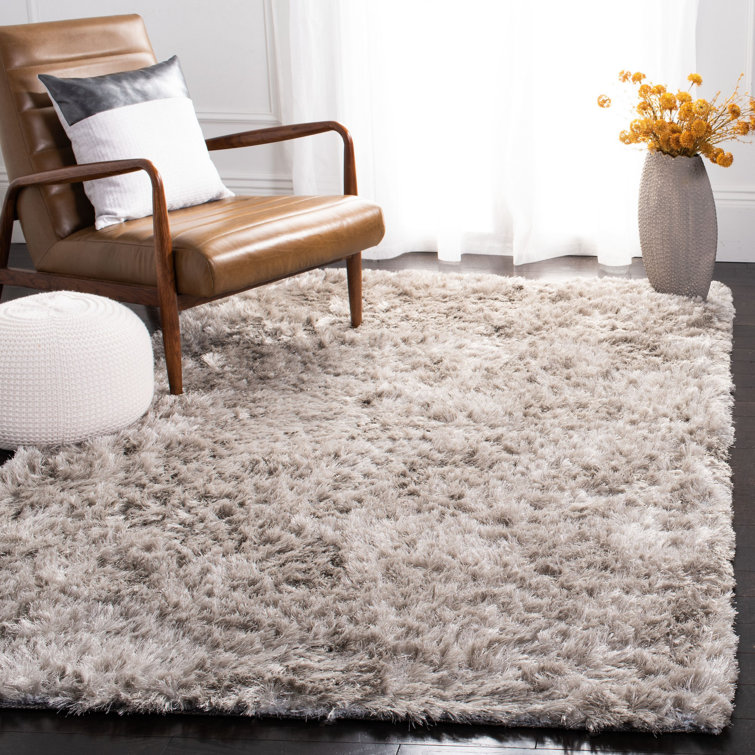 Tapis gris clair touffeté à la main Moultrie