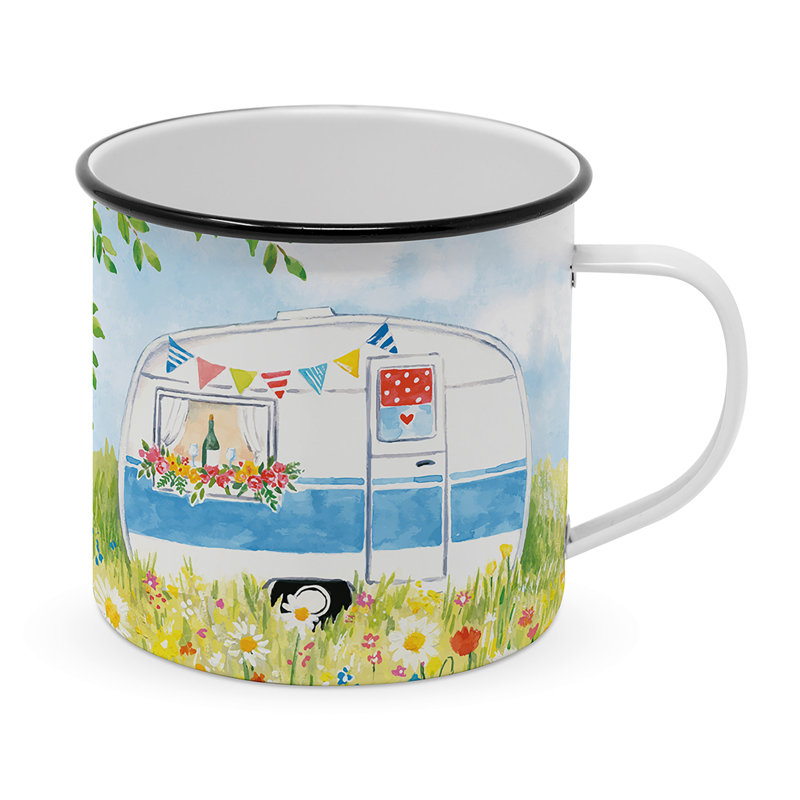 Powder-coated Metal Coffee Mug