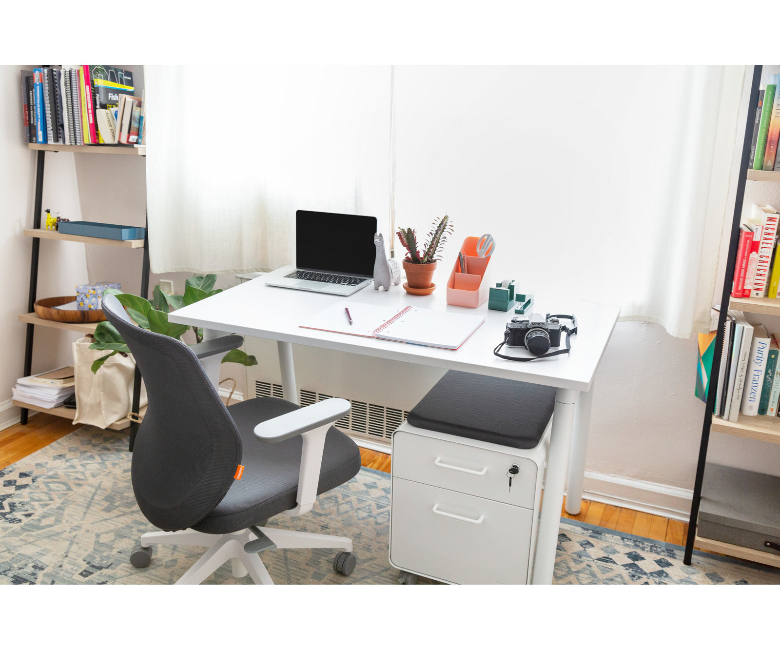 Series A Writing Desk, White, 57"L x 27"D x 29"H