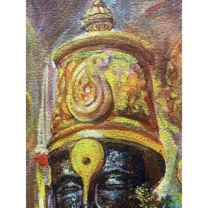 Dieu Vitthal - Temple de Vithoba | Acrylique sur toile | Par Kishore Kawad