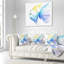 «Lovely Blue Fish Watercolor», coussin imprimé animal-29516701-29516704