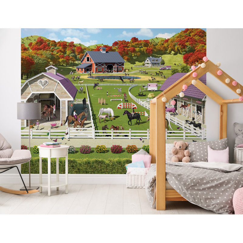 Horse & Pony Stables Wall Mural - 244m X 305m