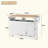 Multifunctional Extendable Kitchen Island Cart With US Standard Outlet, 5 Wheels Mobile Kitchen Storage Cabinet,1 Inch Thick Top Board With Clear Manual And Installation Video