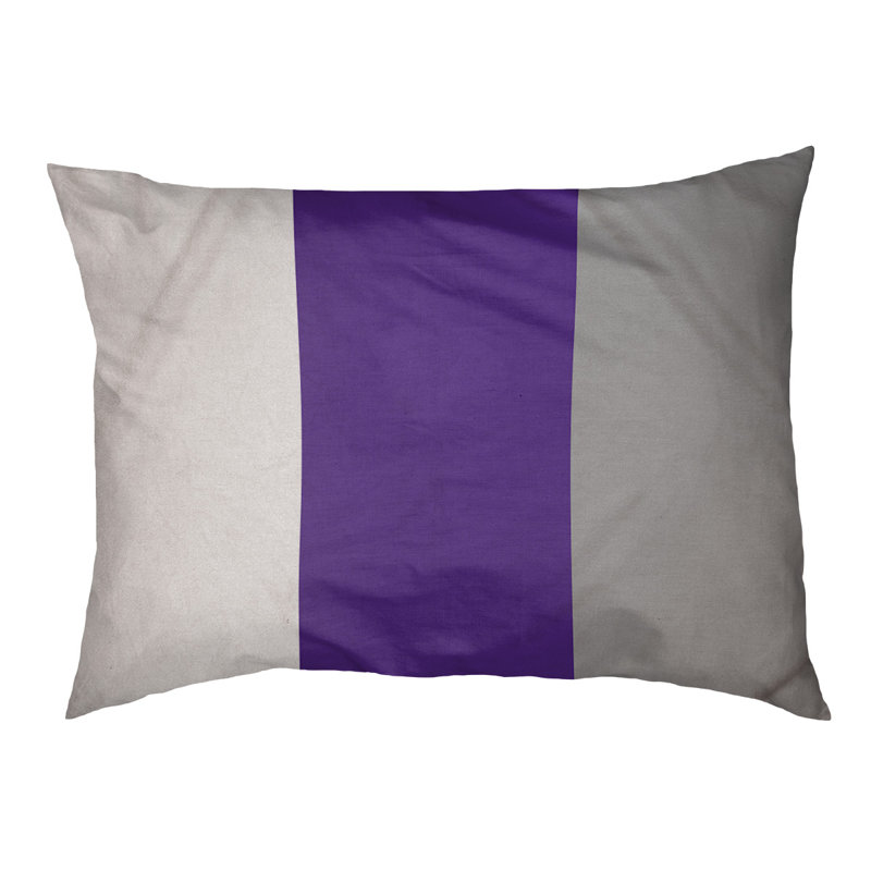 Coussin d'intérieur New York, Grand (l 50 po x P 40 po x H 7 po), Blanc / mauve / gris