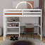 Lit mezzanine en bois avec tablettes, bureau et tableau d'écriture-1972421897-1960786333