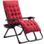 Fauteuil de plage zéro gravité pour le camping et la plage, structure en acier noir avec maille respirante, pliable pour un transport facile