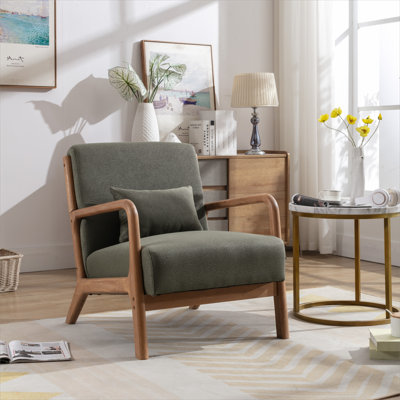 Fauteuil d'appoint rembourré de 26 po de largeur avec un coussin supplémentaire Bonnita
