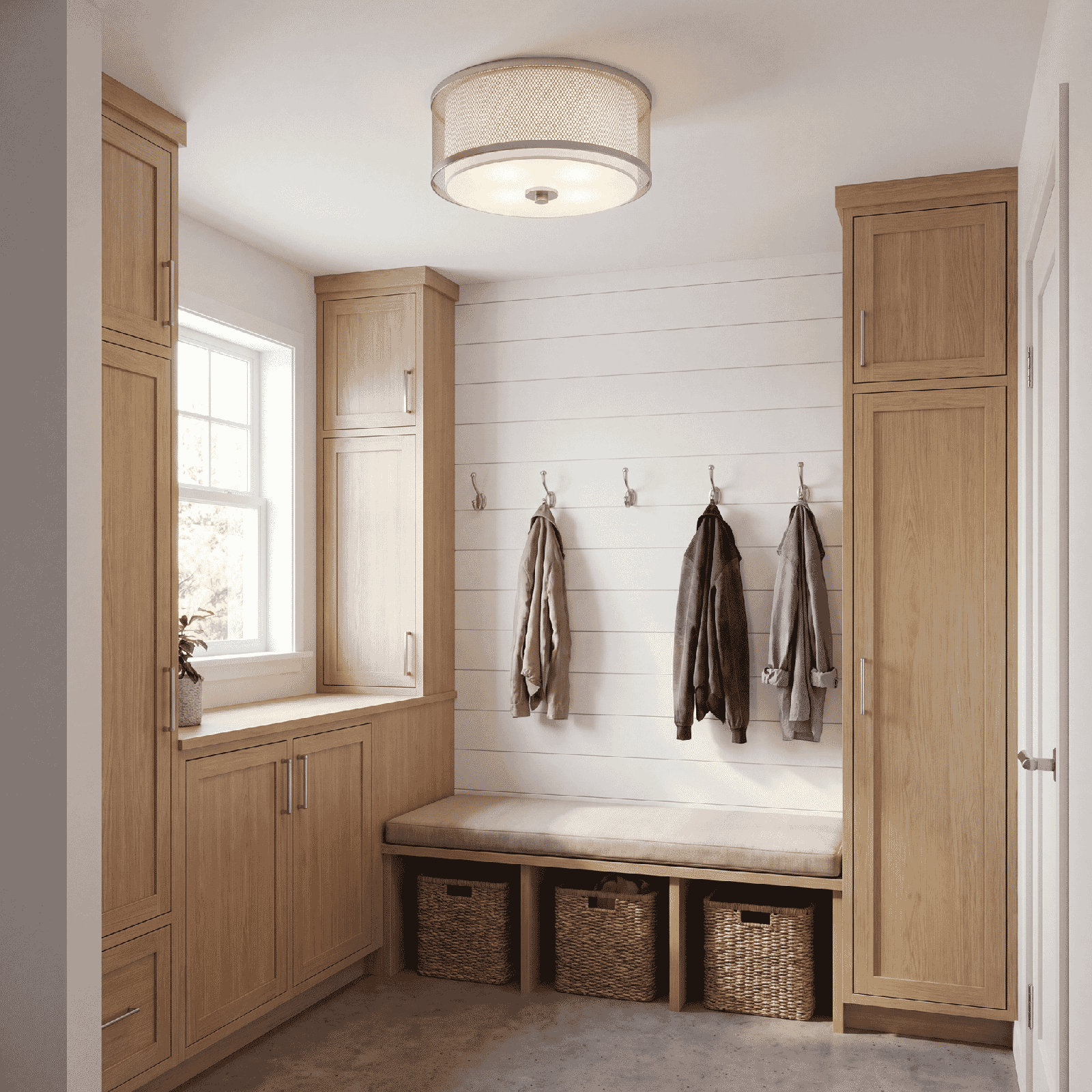 Penn 3-Light Flush Mount, Oil Rubbed Bronze