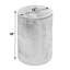 Tundra 12 in. W Round  Stainless Steel End Table