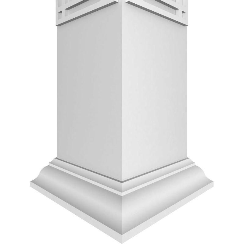 Colonne carrée de style Shaker de Craftsman, H 108 po x l 7,625 po x P 7,625 po