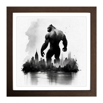 King Kong Ink Wash - Framed Print