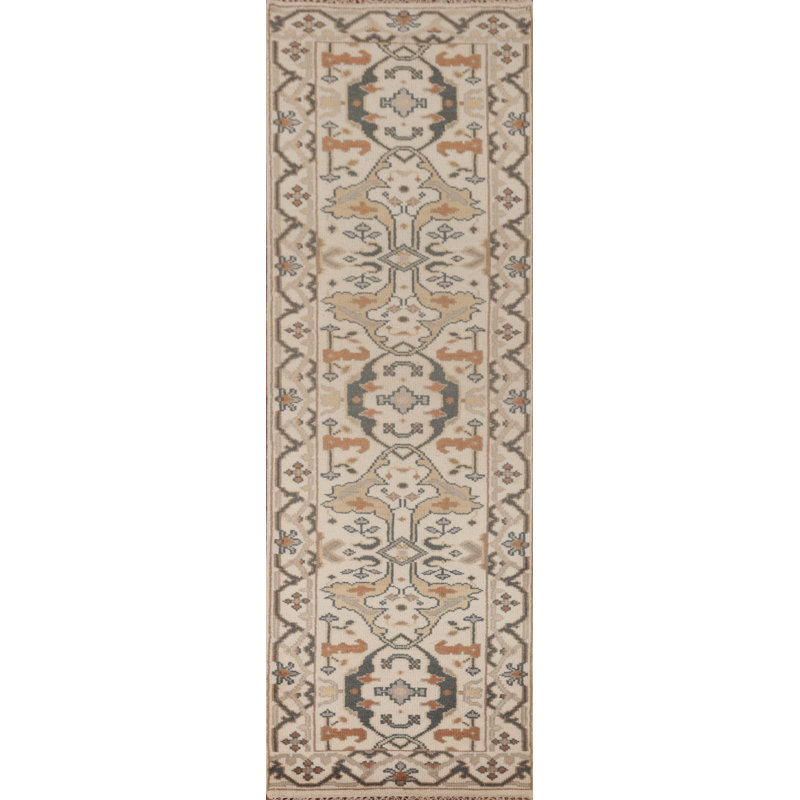 Tapis de couloir oriental fait à la main Oushak 3 x 10