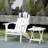 Blohm Wood Side Table Adirondack Design Small Folding End Tables for Outdoor Patio, Porch, White