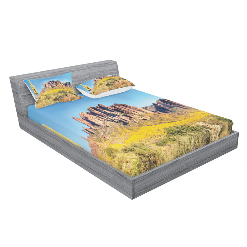 Microfiber Sheet Set, Queen Sheet Set with Fitted Sheet