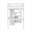 Storage-Focused Multi-Sleeper Platform Loft Bed, Solid Pine Construction, Twin Size with Separate Guest Bed, Crisp White
