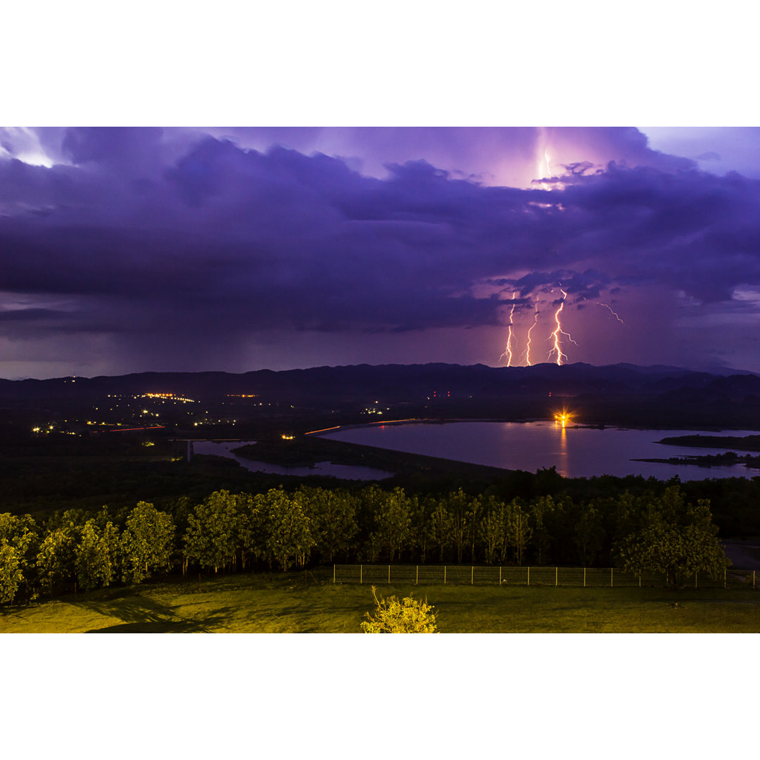 Thunderstorm - Wrapped Canvas Photograph Ebern Designs